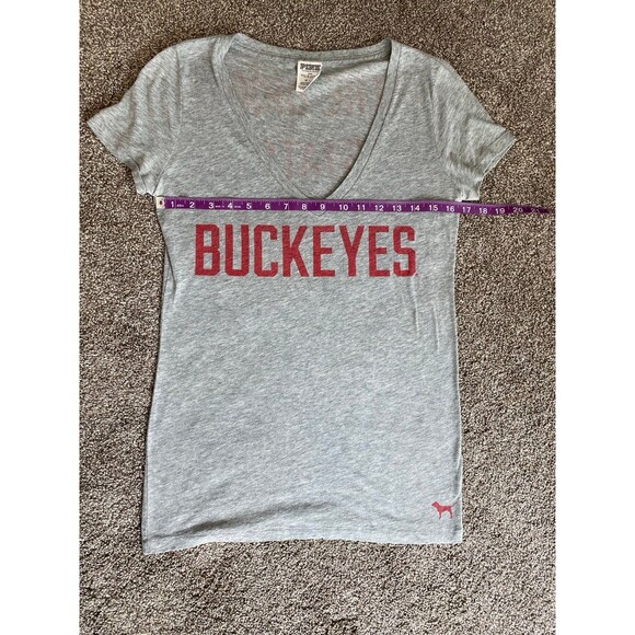 Victoria’s Secret PINK Ohio State Buckeyes V-Neck T-Shirt Women’s M - Picture 3 of 5
